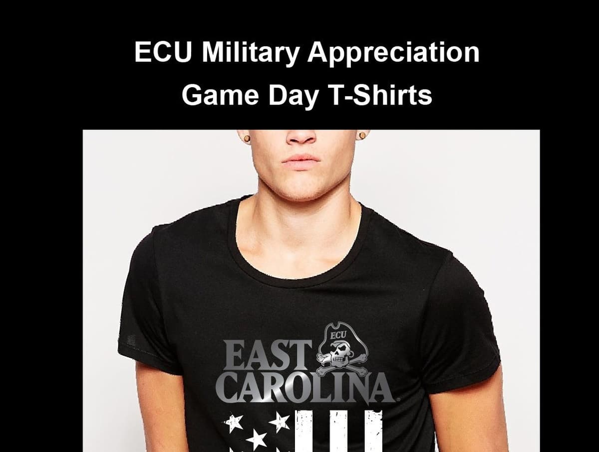 East Carolina University apparel and alumni graphics from Jason’s production archive.